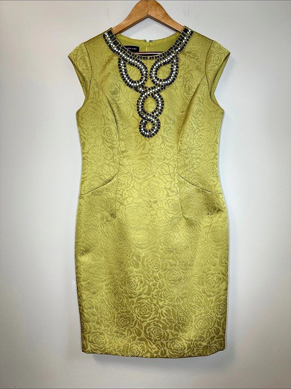 Jones New York Dress Floral Jacquard Mini Size 6 Like New
